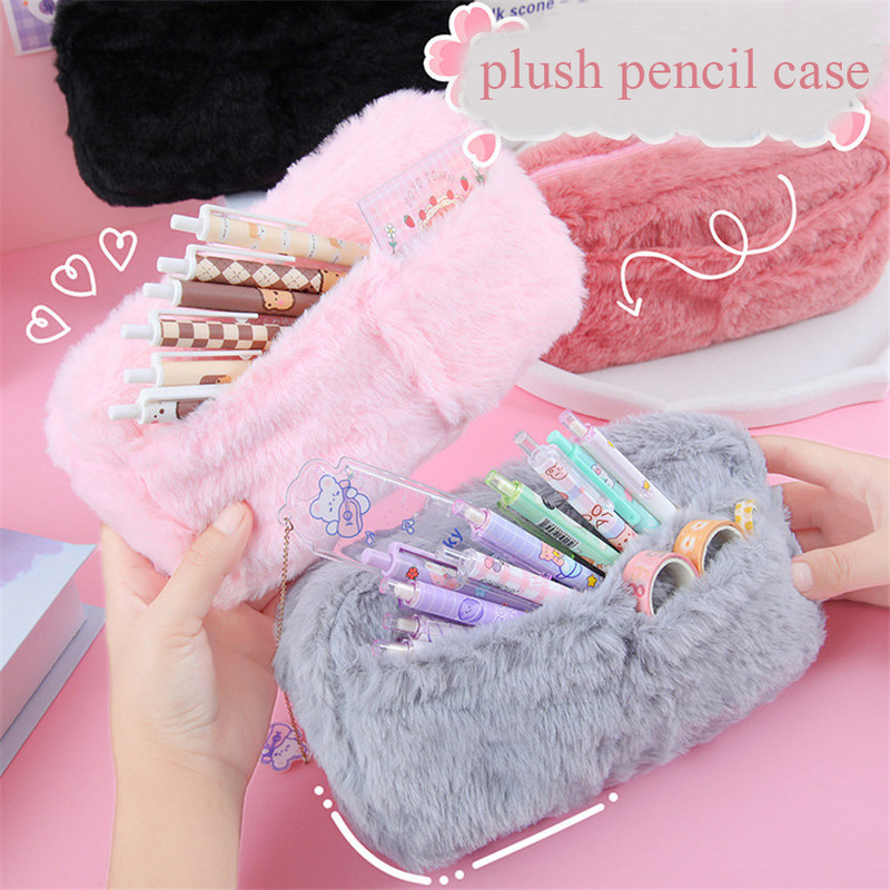 Ceruzatartó Koreai Írószerek Plüss tolltartó Aranyos Trousse Scolaire Iskolai Kellékek Ceruzadobozok Estuche Estojo Piornik Lapiceras