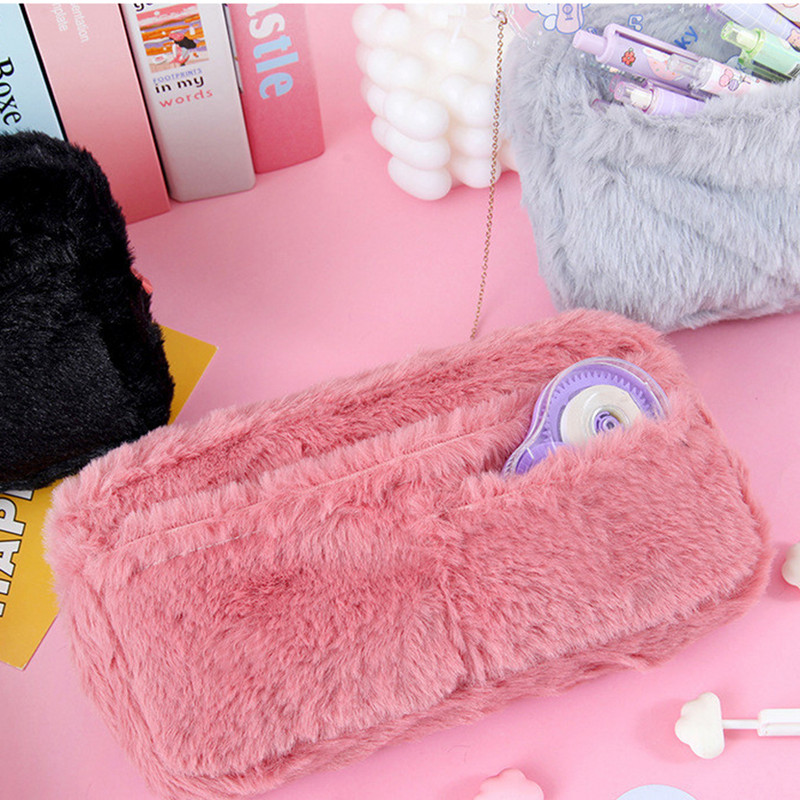 Ceruzatartó Koreai Írószerek Plüss tolltartó Aranyos Trousse Scolaire Iskolai Kellékek Ceruzadobozok Estuche Estojo Piornik Lapiceras