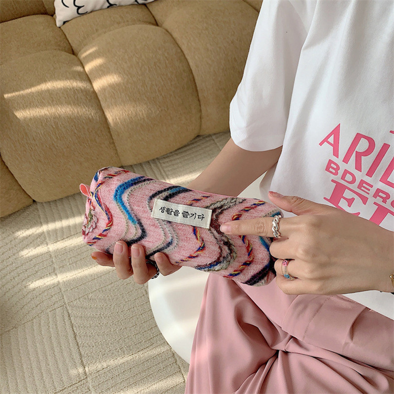 Penalas Siuvinėjimas Estojo Kelnės Krepšiai Dėklai Penalai Biuro mergaitėms Estuche Korėjos raštinės reikmenys Vaivorykštė Lapicera Piornik