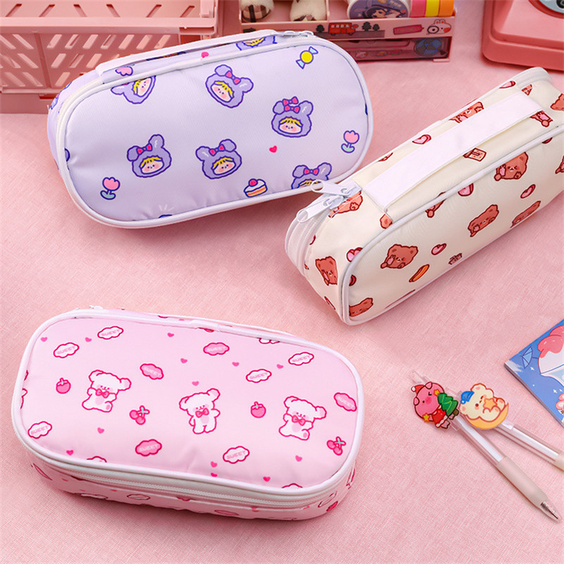 Kawaii tolltartók tok állatok tolltartók koreai írószerek aranyos anyag escolar lapiceras estuche táska nadrág kalemlik tasak