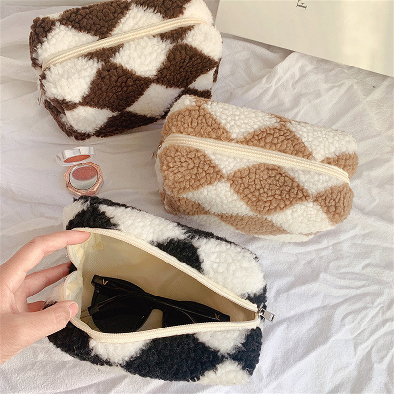 Penalas pliušinis Fundas šachmatų lentos grotelės didelės talpos Estuche Escolares trousse estetiniai pieštukai mergaičių krepšiai raštinės reikmenys