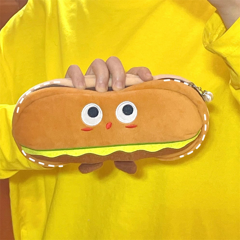 Tolltartó Aranyos kenyér Ceruzák Estojo Etui Trousse Estuche Hamis iskolai kellékek Nagy kapacitású Kreativitás Koreai Irodaszerek