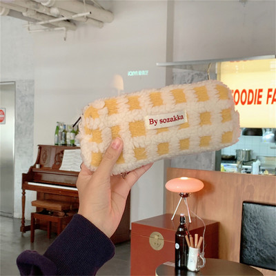 Калъф за молив Плюшен материал Escolar 2023 Kawaii Pochita Estuche Калъфи Сладък молив Ученически пособия Стационарни Fundas Kalemlik