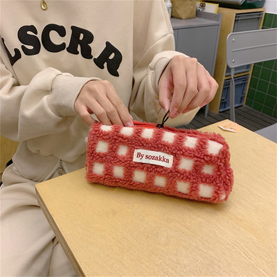 Калъф за молив Плюшен материал Escolar 2023 Kawaii Pochita Estuche Калъфи Сладък молив Ученически пособия Стационарни Fundas Kalemlik