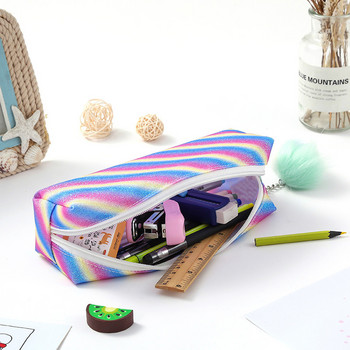 Θήκη μολυβιού Estuche Rainbow Glitter Flash Chalk Τσάντες Hairball Student Κορεάτικη γραφική ύλη Organizer Trousse Makeup Etui Kalemlik