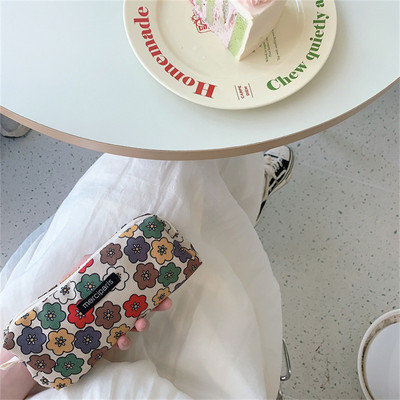 Penalas Retro pieštukų dėklai Kawaii korėjiečių raštinės reikmenų dėklai mergaičių krepšiai velvetas Estuches Escolare miela gėlė Estojo kelnių dėžutė