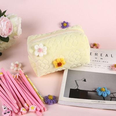 Ceruzatartó Aranyos tolltartók Fundas tokok Táskák Kawaii Virág Estojo Kalemlik Tasak Trousse Escolares Koreai Írószerek Estuches