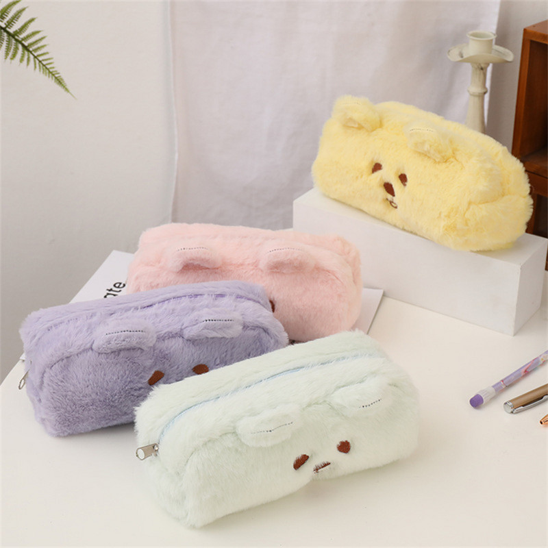 Tolltartó Plüss Kawaii tolltartó tokok Estojo Escolar Estuches Koreai Papeleria Iskolai Kiegészítők Tasak Trousse Lapiceras