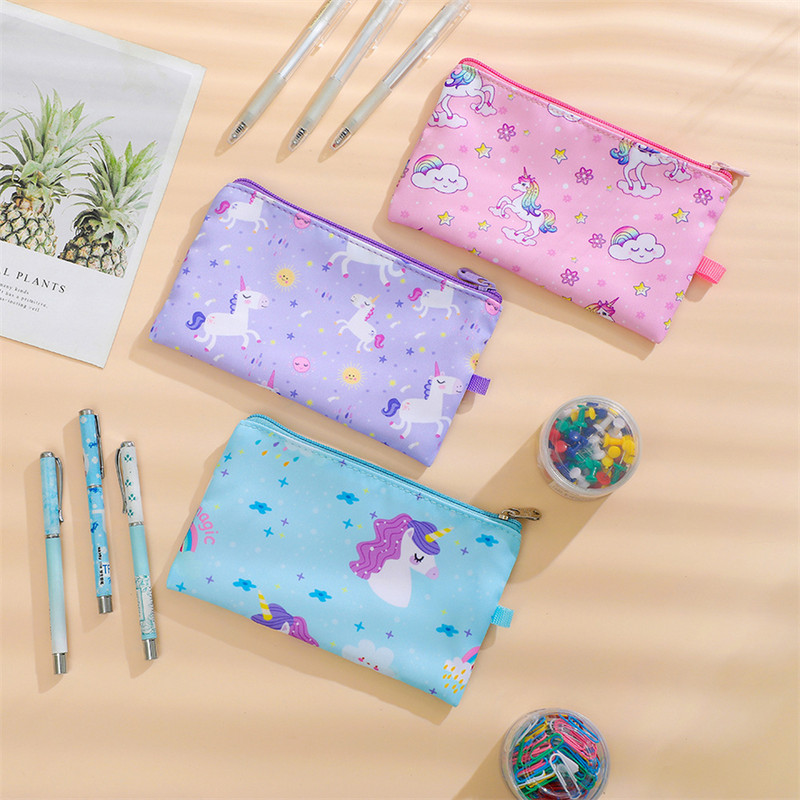 Калъфи за моливи Kawaii Unicorn Корейски канцеларски материали Estuche Сладки чанти Ученически моливи Estojo Fundas 2023 Trousse Kalemlik Etui