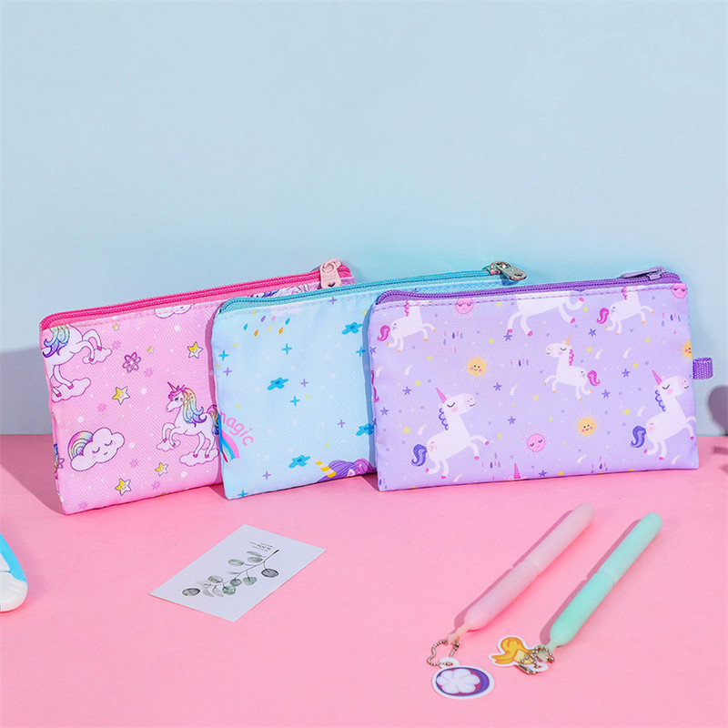 Калъфи за моливи Kawaii Unicorn Корейски канцеларски материали Estuche Сладки чанти Ученически моливи Estojo Fundas 2023 Trousse Kalemlik Etui