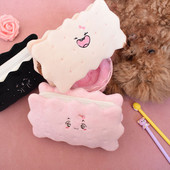 Penalų dėklai Kawaii Trousse pliušiniai sausainiai Estuche Para Lapices Penalo maišeliai Kalemlik Papeleria Cute Piornik Pouch Kanken