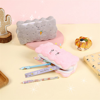 Θήκες μολυβοθήκης Kawaii Trousse βελούδινα μπισκότα Estuche Para Lapices Τσάντες μολυβοθήκης Kalemlik Papeleria Cute Piornik Pouch Kanken