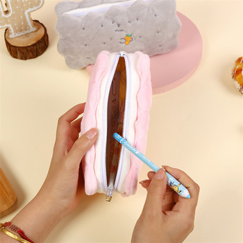 Θήκες μολυβοθήκης Kawaii Trousse βελούδινα μπισκότα Estuche Para Lapices Τσάντες μολυβοθήκης Kalemlik Papeleria Cute Piornik Pouch Kanken