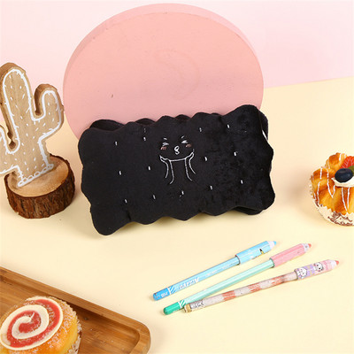 Penalų dėklai Kawaii Trousse pliušiniai sausainiai Estuche Para Lapices Penalo maišeliai Kalemlik Papeleria Cute Piornik Pouch Kanken