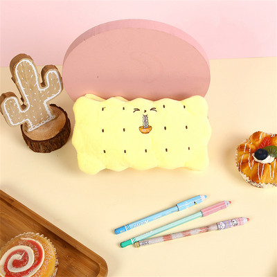 Penalų dėklai Kawaii Trousse pliušiniai sausainiai Estuche Para Lapices Penalo maišeliai Kalemlik Papeleria Cute Piornik Pouch Kanken