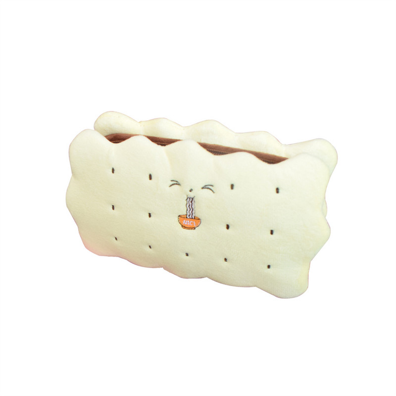 Penalų dėklai Kawaii Trousse pliušiniai sausainiai Estuche Para Lapices Penalo maišeliai Kalemlik Papeleria Cute Piornik Pouch Kanken