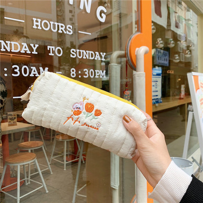 Penalas Gėlių pieštukai Mergaičių Krepšiai Penalo dėklai Estuches Pochita Kanken Cartucheras Siuvinėjimas Korėjos raštinės reikmenys