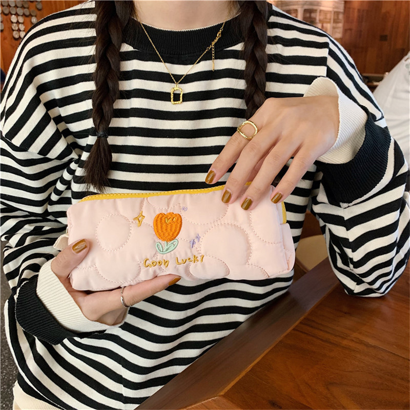 Penalas Gėlių pieštukai Mergaičių Krepšiai Penalo dėklai Estuches Pochita Kanken Cartucheras Siuvinėjimas Korėjos raštinės reikmenys