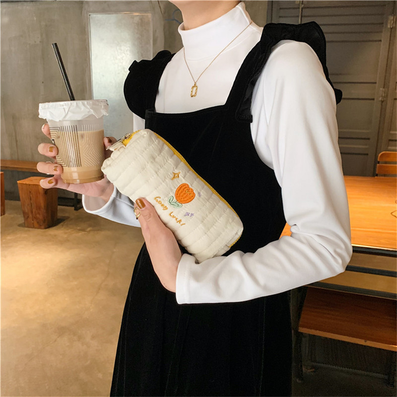 Penalas Gėlių pieštukai Mergaičių Krepšiai Penalo dėklai Estuches Pochita Kanken Cartucheras Siuvinėjimas Korėjos raštinės reikmenys