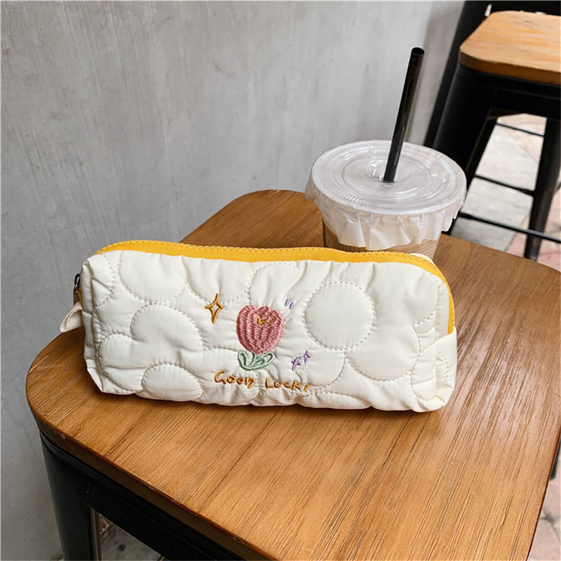 Penalas Gėlių pieštukai Mergaičių Krepšiai Penalo dėklai Estuches Pochita Kanken Cartucheras Siuvinėjimas Korėjos raštinės reikmenys