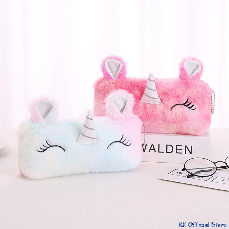 Vienradža zīmuļu kastīte Liela, jauka multfilma 3D studentu kancelejas piederumu zīmuļu futrālis Radošs mācību kancelejas piederumu zīmuļa futrālis uzglabāšanas soma