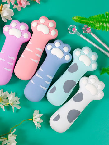 Cartoon Cat Paw Case Pencil Τσάντα Θήκη αποθήκευσης σιλικόνης Χαρτικά Παιδικά δώρο Σχολικό Ταξίδι F7031