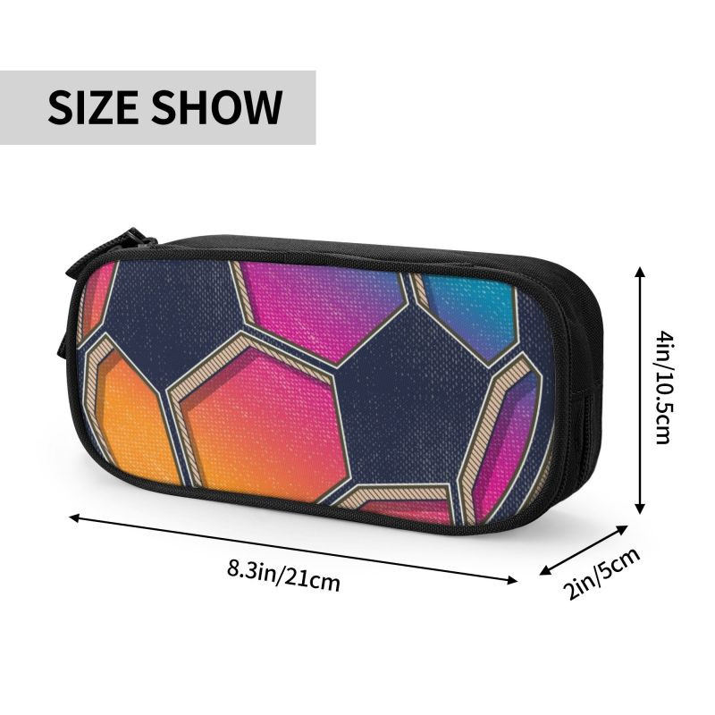 Kawaii Vintage futbolo pieštukų dėklas berniukui mergaitei, didelės talpos futbolo sportinio pieštuko maišelis mokykliniai reikmenys