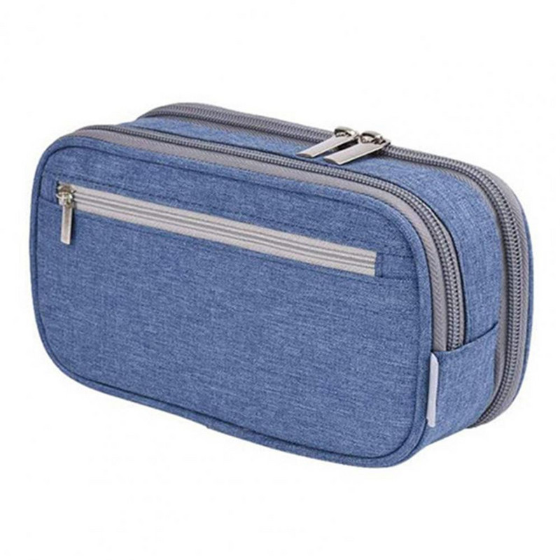 1 vnt. pieštuko maišelis, lygus užtrauktukas, trijų sluoksnių mokinių raštinės reikmenų maišelis, skirtas mokyklai