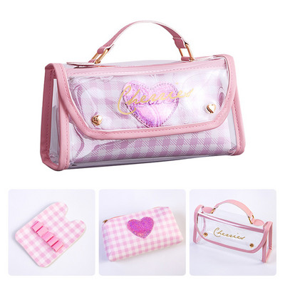 Pieštukų dėklai Raštinės reikmenys Pieštukų krepšiai Mokyklinė medžiaga Kawaii Skaidrus Penalas Mokyklinės reikmenys 2021 Japonijos raštinės reikmenys