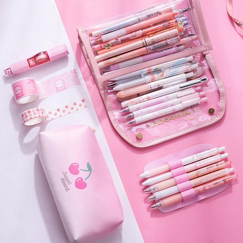 Pieštukų dėklai Raštinės reikmenys Pieštukų krepšiai Mokyklinė medžiaga Kawaii Skaidrus Penalas Mokyklinės reikmenys 2021 Japonijos raštinės reikmenys