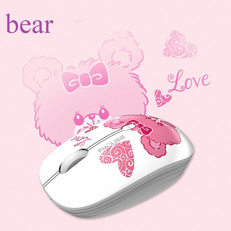 Belaidė pelė 2.4G nešiojamos tylios ir ergonomiškos pelės, skirtos PC Mac nešiojamiesiems kompiuteriams biuro reikmenys drugelių gėlės puiki išvaizda