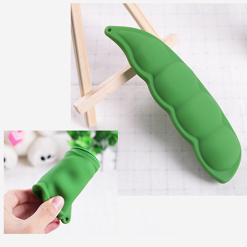 1 vnt Kūrybinis baklažanų pupelių ankšties formos silikoninis rašiklio maišelis studentams dovanų raštinės reikmenų laikymo pieštukų dėklas Biuro reikmenys mokykliniai reikmenys Nенал