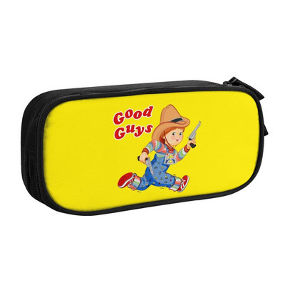 Good Guys Childs Play Chucky pieštukų dėklai mergaitėms berniukams Individualizuotos lėlės žudikės kombinezonai, didelės talpos rašiklio dėžutės raštinės reikmenys