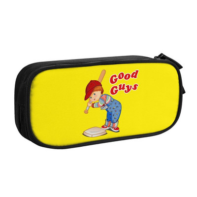 Good Guys Childs Play Chucky pieštukų dėklai mergaitėms berniukams Individualizuotos lėlės žudikės kombinezonai, didelės talpos rašiklio dėžutės raštinės reikmenys
