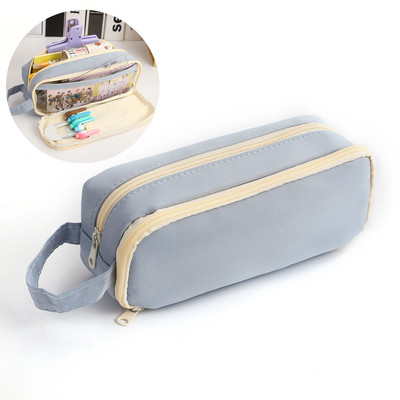 1kom krem pernica velikog kapaciteta prijenosna Kawaii torba za pohranu na patentni zatvarač kreativni višenamjenski stacionarni studentski pribor
