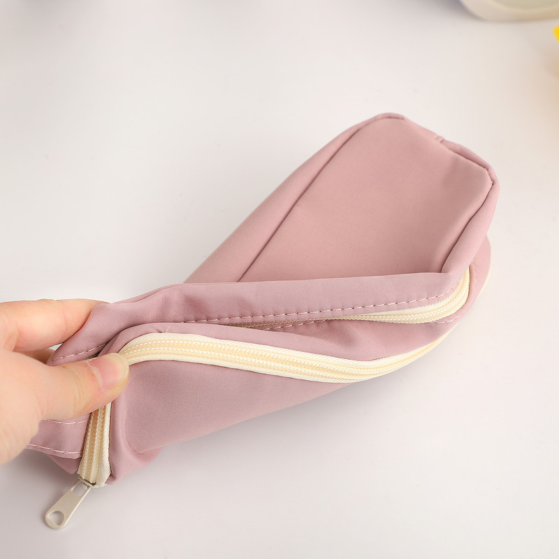 1kom krem pernica velikog kapaciteta prijenosna Kawaii torba za pohranu na patentni zatvarač kreativni višenamjenski stacionarni studentski pribor