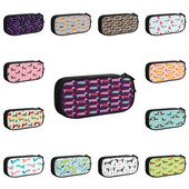 Testreszabott tacskó kolbász virágos tolltartók fiúknak, nagy kapacitású tacskókutya szerelmesek kölyök ceruzatasak tanulóknak írószerek