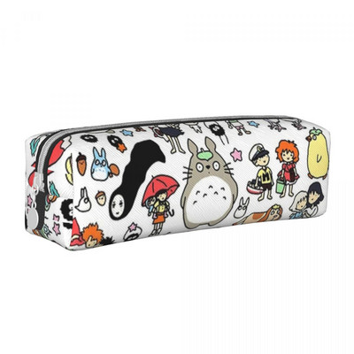 Mielas Totoro pieštukų dėklas Kūrybiškas anime Hayao Miyazaki rašiklio dėžutės krepšys mokiniams, didelės talpos mokyklinių reikmenų dovanų pieštukai