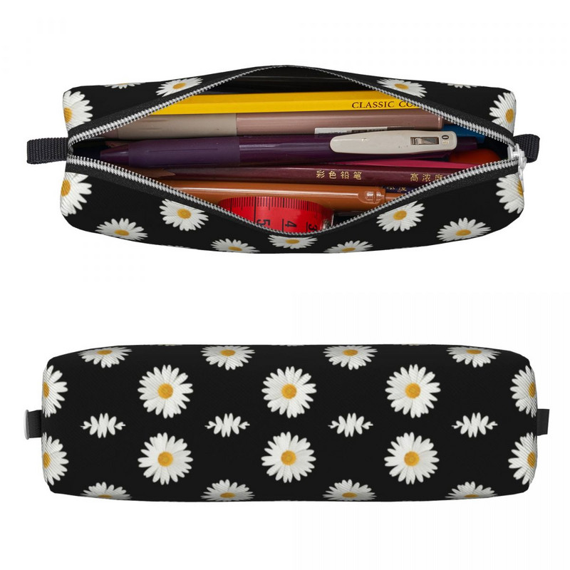 Mieli Daisy pieštukų dėklai Kūrybingi gėlėti gėlėti rašiklių krepšiai studentams, didelė saugykla, mokykliniai pieštukai su užtrauktuku