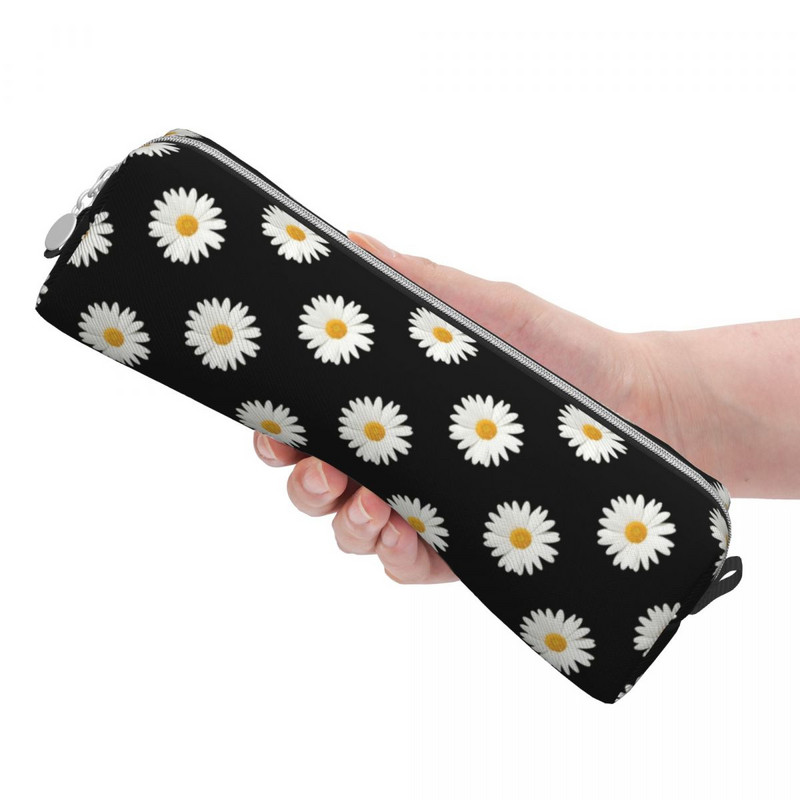Mieli Daisy pieštukų dėklai Kūrybingi gėlėti gėlėti rašiklių krepšiai studentams, didelė saugykla, mokykliniai pieštukai su užtrauktuku