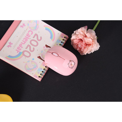 Įkraunama „Bluetooth“ pelė Belaidė dviejų režimų nešiojamasis kompiuteris stalinis kompiuteris Miela mergaitė, nutildyta pelė