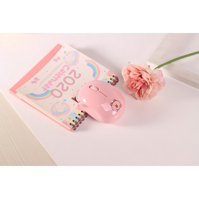 Taaslaetav Bluetooth-hiir Juhtmeta kaherežiimiline sülearvuti lauaarvuti Armas tüdruku vaigistatud hiir