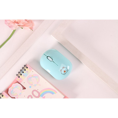 Taaslaetav Bluetooth-hiir Juhtmeta kaherežiimiline sülearvuti lauaarvuti Armas tüdruku vaigistatud hiir