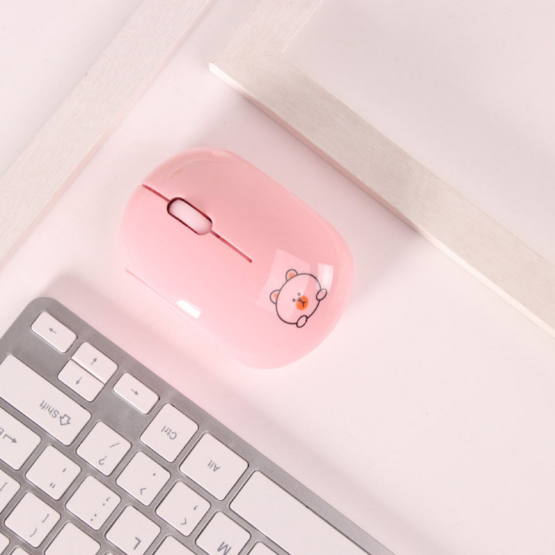 Įkraunama „Bluetooth“ pelė Belaidė dviejų režimų nešiojamasis kompiuteris stalinis kompiuteris Miela mergaitė, nutildyta pelė