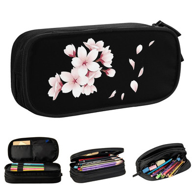 Jasmine Flower Sakura Tree Tocuri pentru creioane Mușețel Drăguț Geantă pentru pix Fată Băiat Capacitate mare Studenți Cadouri școlare Cutie creion