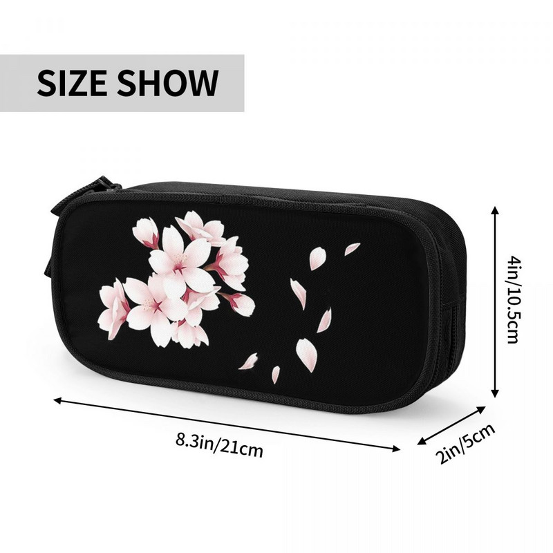 Jazminų gėlė Sakura medžio pieštukų dėklai Ramunė, mielas rašiklio laikiklis, krepšys mergaitei berniukui, didelės talpos studentams, mokyklinėms dovanoms, pieštukų dėžutėje