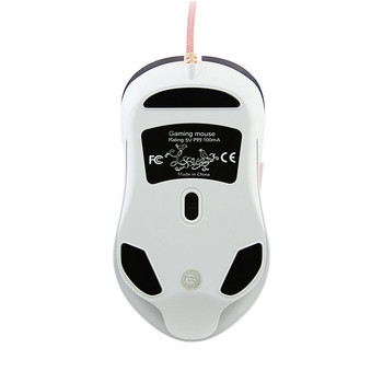 Розова игрална мишка 3200 dpi цветна подсветка стилна красива 4 нива DPI кабелна женска мишка за момичета офис игри подарък лаптоп