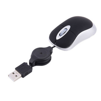 Оптична мини прибираща се мишка Преносима мини USB кабелна мишка Ергономични мишки за домашен офис за компютър PC лаптоп