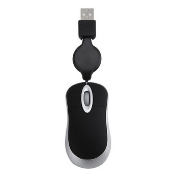 Оптична мини прибираща се мишка Преносима мини USB кабелна мишка Ергономични мишки за домашен офис за компютър PC лаптоп
