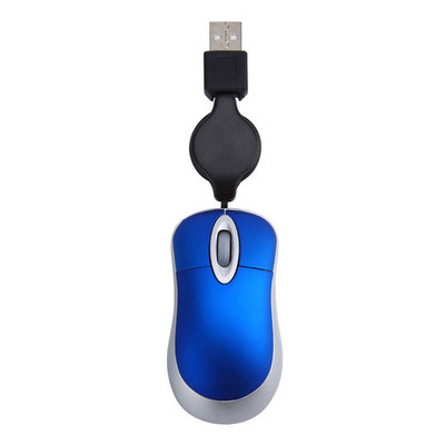 Optikai mini visszahúzható egér Hordozható mini USB vezetékes egér Ergonómia Otthoni irodai egerek számítógépes PC laptopokhoz